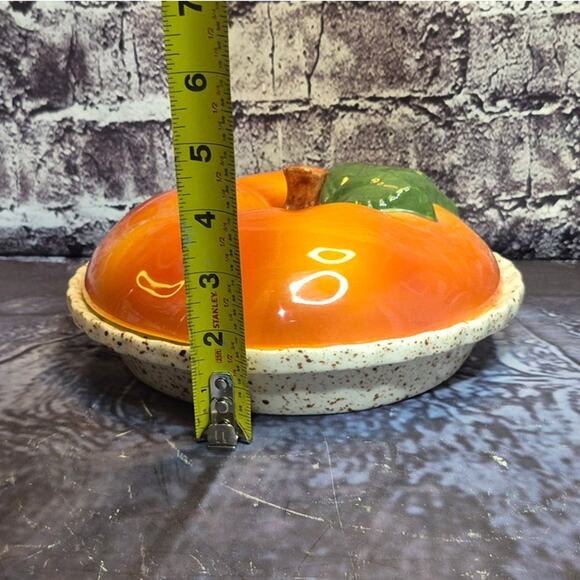 Vintage Peach Pie Holder Ceramic Pie Plate - Picture 6 of 6